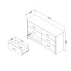 9063010 Rustic Oak 6-Drawer Double Dresser - Fusion -4