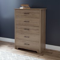 9063035 Rustic Oak 5-Drawer Chest - Fusion