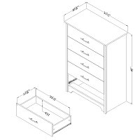 9063035 Rustic Oak 5-Drawer Chest - Fusion-4