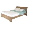9063282 Rustic Oak Queen Bed (60 Inch) - Fusion