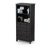 9072022 Gray Oak Shelving Unit with Drawers - Little Smileys