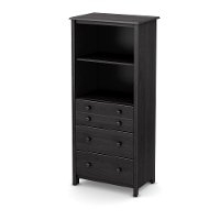 9072022 Gray Oak Shelving Unit with Drawers - Little Smileys -2