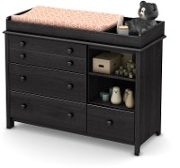 9072337 Gray Oak Changing Table with Removable Changing Station - Little Smileys