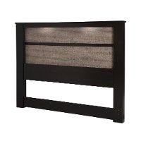 9057290 Chocolate/Weathered Oak King Headboard with Lights (78 Inch) - Gloria -2