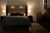 9057290 Chocolate/Weathered Oak King Headboard with Lights (78 Inch) -Gloria -4