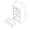 9066035 Casual Contemporary Weathered Oak 5-Drawer Chest - Versa -5