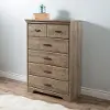 9066035 Versa Casual Contemporary Weathered Oak 5-Drawer Chest