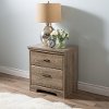9066060 Weathered Oak 2-Drawer Nightstand - Versa -2