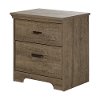 9066060 Weathered Oak 2-Drawer Nightstand - Versa -4