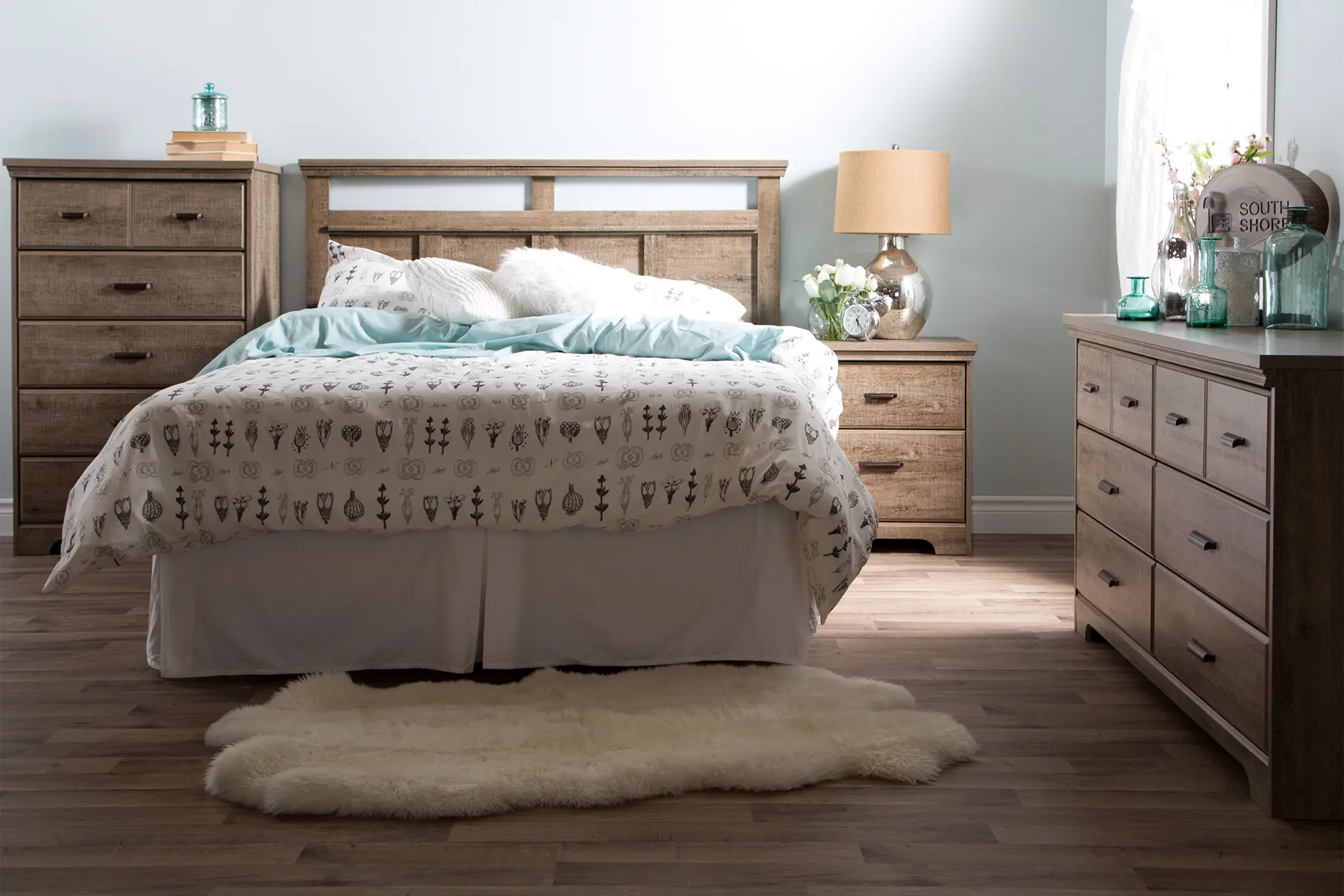 9066256 Versa Weathered Oak Full/Queen Headboard (54/60 Inch)-2