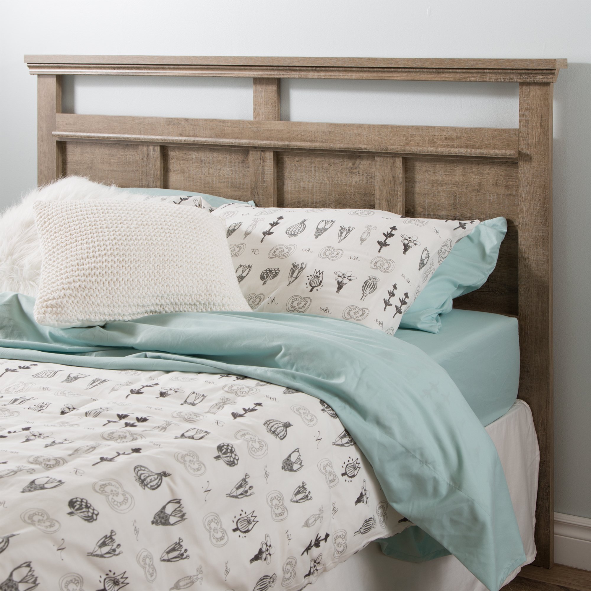 9066256 Weathered Oak Full/Queen Headboard (54/60 Inch) - Versa -1