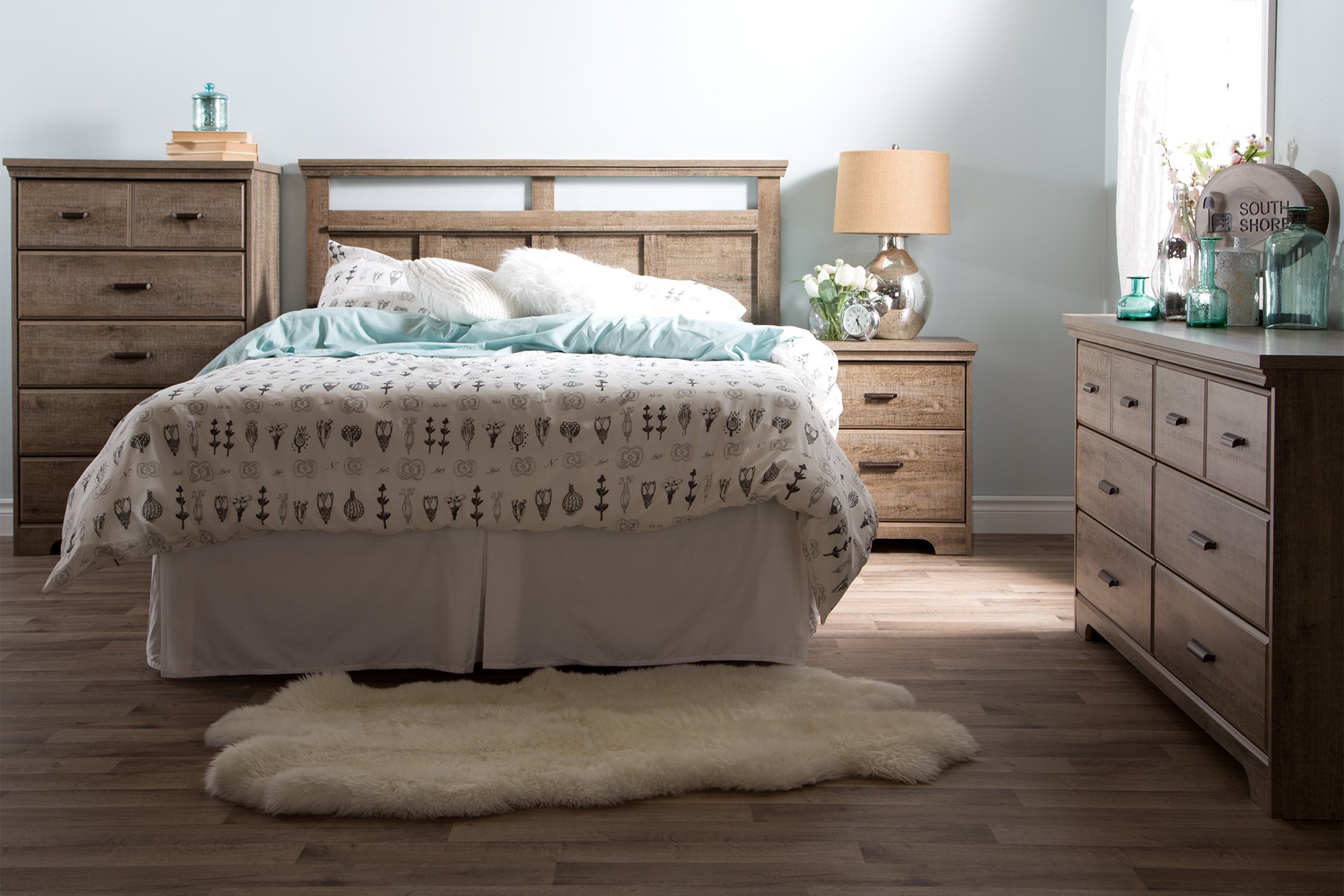 9066256 Weathered Oak Full/Queen Headboard (54/60 Inch) - Versa -2