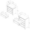 10058 White Changing Table and 4-Drawer Chest - Cotton Candy -4