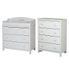 10058 White Changing Table and 4-Drawer Chest -Cotton Candy