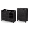 10060 Gray Oak Changing Table and 4-Drawer Chest - Little Smileys -2