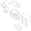 10060 Gray Oak Changing Table with 4-Drawer Chest - Little Smileys -4