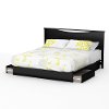10033 Black King Platform Bed with Panel Headboard - Step One