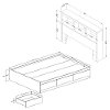10034 Black Full Mates Bed with Bookcase Headboard - Step One-3