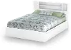 10036 Vito White Queen Mates Bed with Bookcase Headboard - South Shore