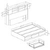 10036 White Queen Mates Bed with Headboard - Vito -3