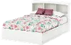 10039 White Mates Full Size Bed with Bookcase Headboard - South Shore