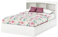 10039 White Mates Full Size Bed with Bookcase Headboard - Step One
