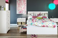 10039 White Mates Full Size Bed with Bookcase Headboard - Step One-2
