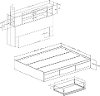 10040 Black Queen Mates Bed with Headboard - Vito -3
