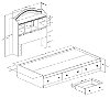10048 Chocolate Twin Mates Bed - Summer Breeze -3