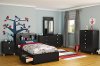 10049 Black Twin Mates Bed and Bookcase Headboard - Spark -2