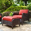 KO70032BR Wicker Patio Chair and Ottoman in Sangria - Kiawah -2
