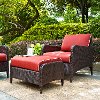 KO70032BR Wicker Patio Chair and Ottoman in Sangria - Kiawah -3