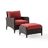 KO70032BR Wicker Patio Chair and Ottoman in Sangria - Kiawah -7