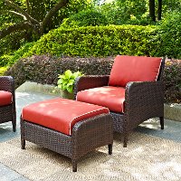 KO70032BR Wicker Patio Chair and Ottoman in Sangria - Kiawah-4