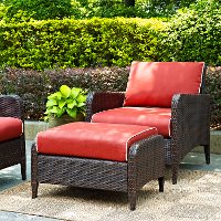 KO70032BR Wicker Patio Chair and Ottoman in Sangria - Kiawah-6