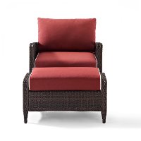 KO70032BR Wicker Patio Chair and Ottoman in Sangria - Kiawah-8