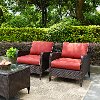 KO70030BR Outdoor Wicker Patio Chairs in Sangria (Set of 2) - Kiawah-2