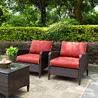 KO70030BR Outdoor Wicker Patio Chairs in Sangria (Set of 2) - Kiawah-2