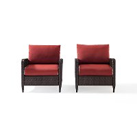KO70030BR Outdoor Wicker Patio Chairs in Sangria (Set of 2) - Kiawah-5