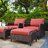 KO70033BR 4 Piece Wicker Patio Chair and Ottoman in Sangria - Kiawah -2