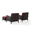 KO70033BR 4 Piece Wicker Patio Chair and Ottoman in Sangria - Kiawah -6