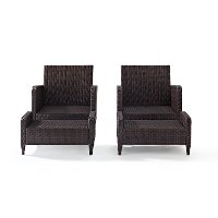 KO70033BR Sangria 4 Piece Wicker Outdoor Patio Furniture Set - Kiawah-7