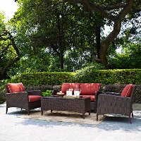 KO70028BR Sangria 4 Piece Wicker Patio Furniture Set - Kiawah-2