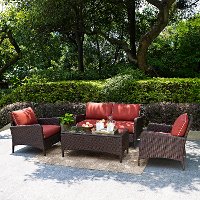 KO70028BR Sangria 4 Piece Wicker Patio Furniture Set - Kiawah-3