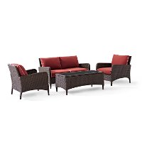 KO70028BR Sangria 4 Piece Wicker Patio Furniture Set - Kiawah-7
