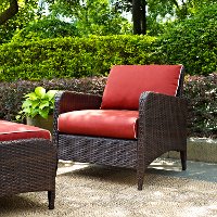 CO7118-BR Sangria Wicker Arm Chair - Kiawah