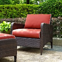 CO7118-BR Sangria Wicker Arm Chair - Kiawah-2