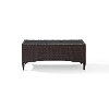 CO7209-BR Dark Brown Wicker Glass Top Table - Kiawah -5