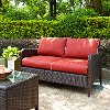 CO7117-BR Sangria Wicker Loveseat - Kiawah -2