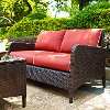 CO7117-BR Sangria Wicker Loveseat - Kiawah -3